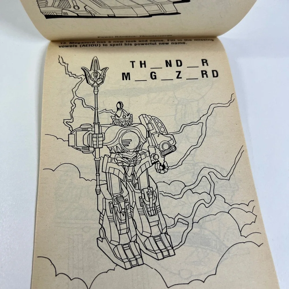 Vintage 1995 Mighty Morphin Power Rangers Coloring Activity Book Lord Zedd Saban